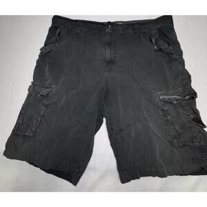 Mountain Haze Cargo Shorts Men's Gray Size 36 100% Cotton Relaxed Fit